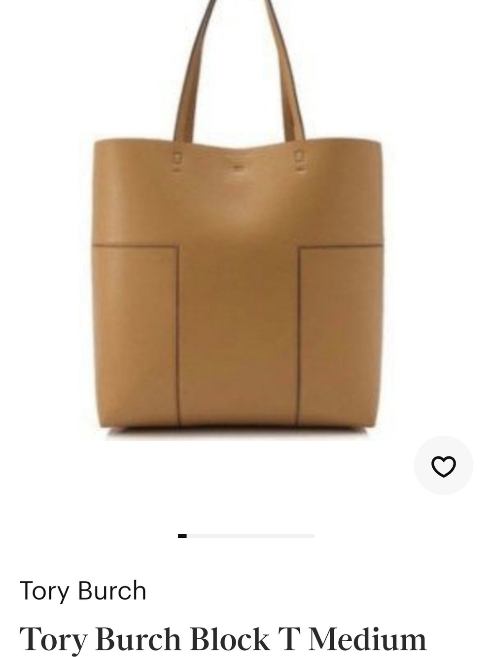Tory Burch Tan Leather Medium Tote Bag